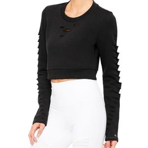 🖤✨ALO YOGA cropped pullover top🧘🏻‍♀️🖤